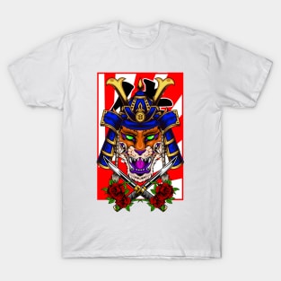 Samurai Fox |  Blue Kabuto T-Shirt